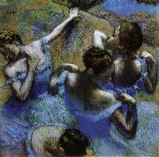 Edgar Degas Dancers in Blue Spain oil painting reproduction